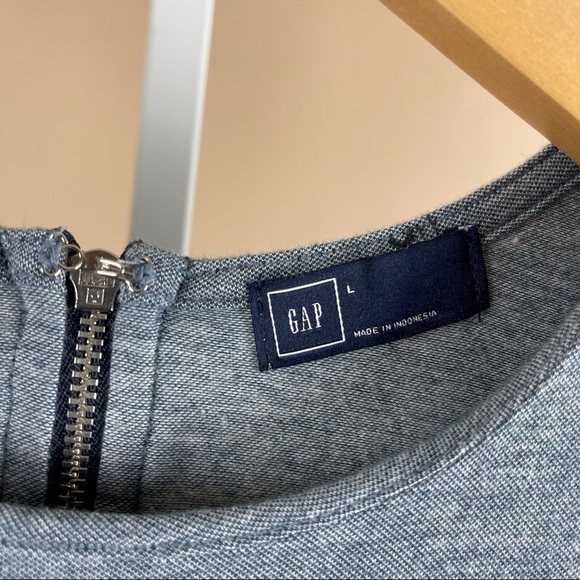 GAP Large Abyss Gwen Top Back Exposed Zipper Career Teacher Office Modern - Picture 5 of 7